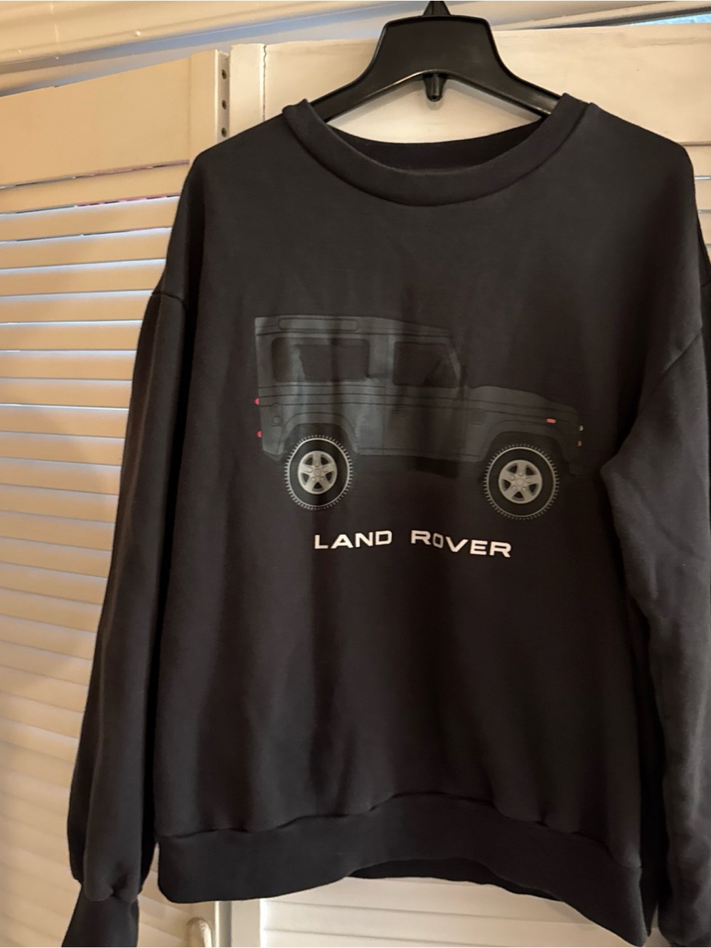 PacSun Black Land Rover Graphic Crewneck Sweatshirt